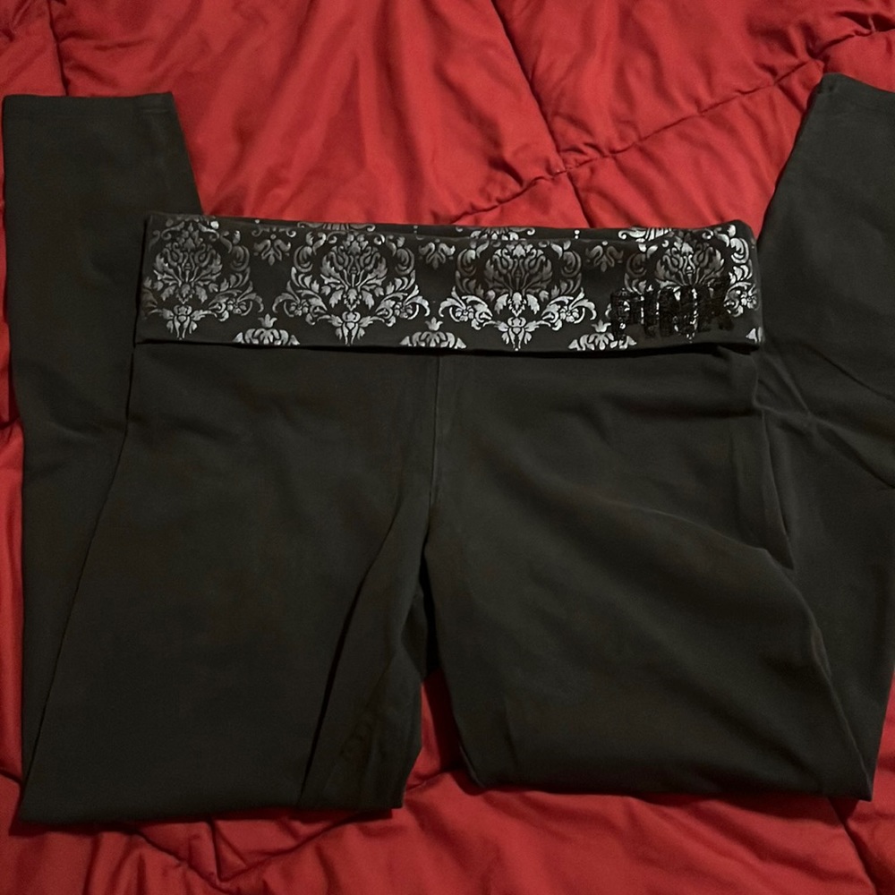 VS Pink Fold-over Yoga Leggings